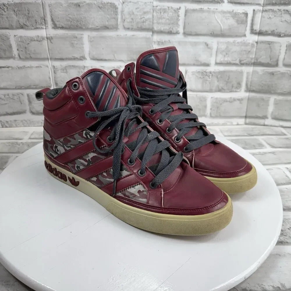 Adidas Top Court Adidas Top Court Hi-Big Stripes Cardinal Red Men's Size 12